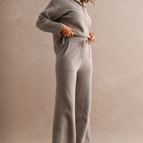 Marina Ribbed Half-Zip Knit Pullover