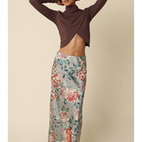 Rowan Asymmetrical Cutout Turtleneck Top - Brown