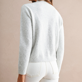 Colette Ruffle Trim Button Front Cardigan - H Grey