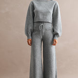 Harper Ribbed Knit Wide Leg Pants