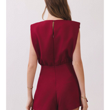 Harper Tie-Back Shoulder Pad Romper
