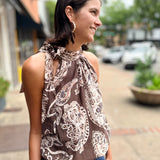 Halter Paisley Print Top