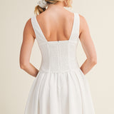Ivory Picnic Sweetheart Mini Dress
