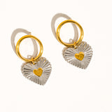 Annette Two Tone Heart Earring
