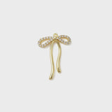 Gold Crystal Bow Charm