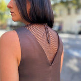 Truffle Pleated Shift Mini Dress