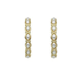 Pearl Radiance Gold Hoop Earrings