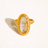 Avery 18K Gold Plated Crystal Statement Ring