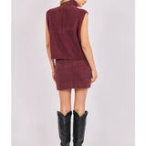 Burgundy Crosby Fuzzy Turtleneck Sweater