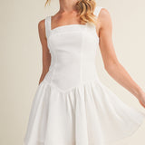 Ivory Picnic Sweetheart Mini Dress
