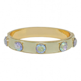 Gemma Iridescent Stone Gold Bangle Bracelet