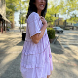 Lila Ruffle Tee Dress