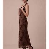Elena Floral Lace Overlay Midi Skirt