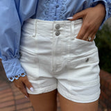 Solid Woven Shorts - Off White