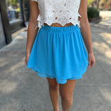 Solid Double Layered Skirt