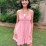 Blush Petal Ruffle Mini Dress