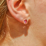 Screwback Stud Earrings - Whitney Bubblegum Pink