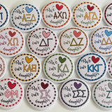 Sorority 3" Button - Parent Button/Love Our Daughter