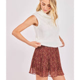 Ivory Ovation Feather Turtle Neck Tank