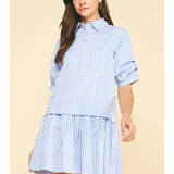 Stripe Button Down Mini Dress