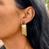 Elara Luxe Layered Earrings - Hematite