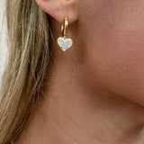 Ari Heart Gold Huggie Earrings