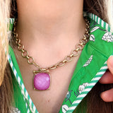 25mm Cushion Cut Pendant Necklace