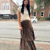 Winter Garden Tiered Maxi Skirt