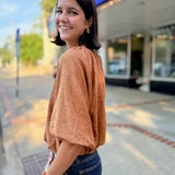 Suede Cinched Top