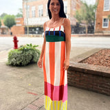 Striped Maxi Casual Dress