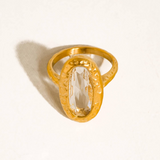 Avery 18K Gold Plated Crystal Statement Ring