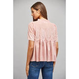 Blush Pink Romance Lace Mesh Top