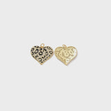 Leopard Heart Charm