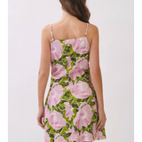 Savannah Bloom Square Neck Mini Dress