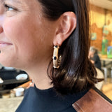 Midnight Luxe Crystal Hoop Earrings