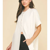 Open Front Button Down Sweater