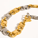 Calliope 18K Non-Tarnish Silver Gold Chain Bracelet