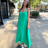 Matte Crepe Cami Swing Maxi
