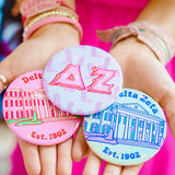 Steppin' Out Sorority Button