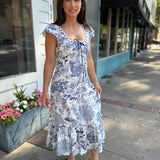 Cerulean Meadow Maxi Dress