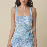 Mediterranean Muse Tie-Waist Romper