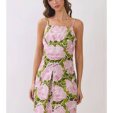 Savannah Bloom Square Neck Mini Dress