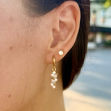 Golden Radiance CZ Flat Back Stud Earrings