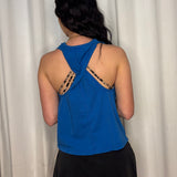Hot Shot Twist Tank - Light Cobalt