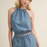 Denim Daydream Halter Top