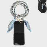 Scarf Chain Crossbody Phone Strap - Blue