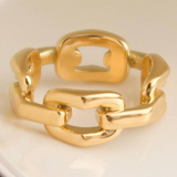 Harper 18K Gold Braided Stack Ring