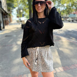 Distressed Midnight Chevron Sweater
