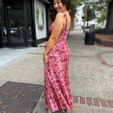 Salmon Red Leslie Ruffle Dress