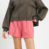 Coral Cloud Scallop Lounge Shorts